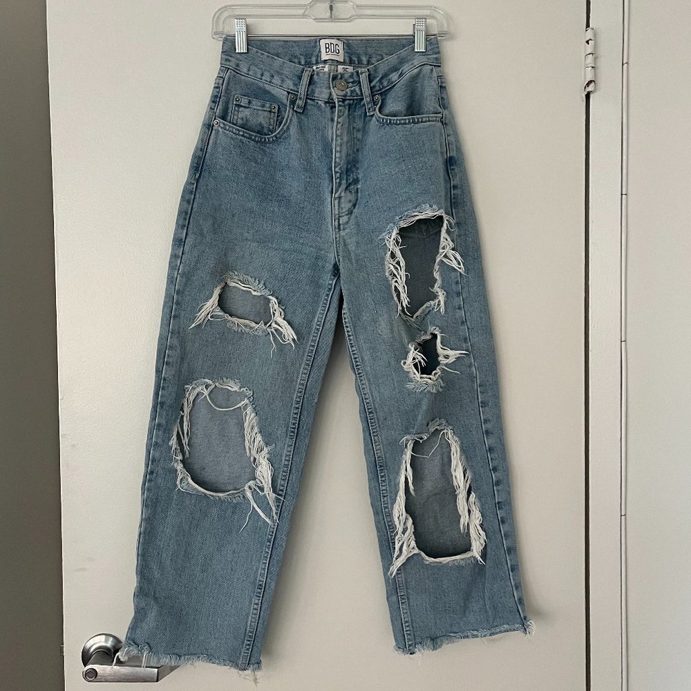BDG High Rise Baggy DistressedJean